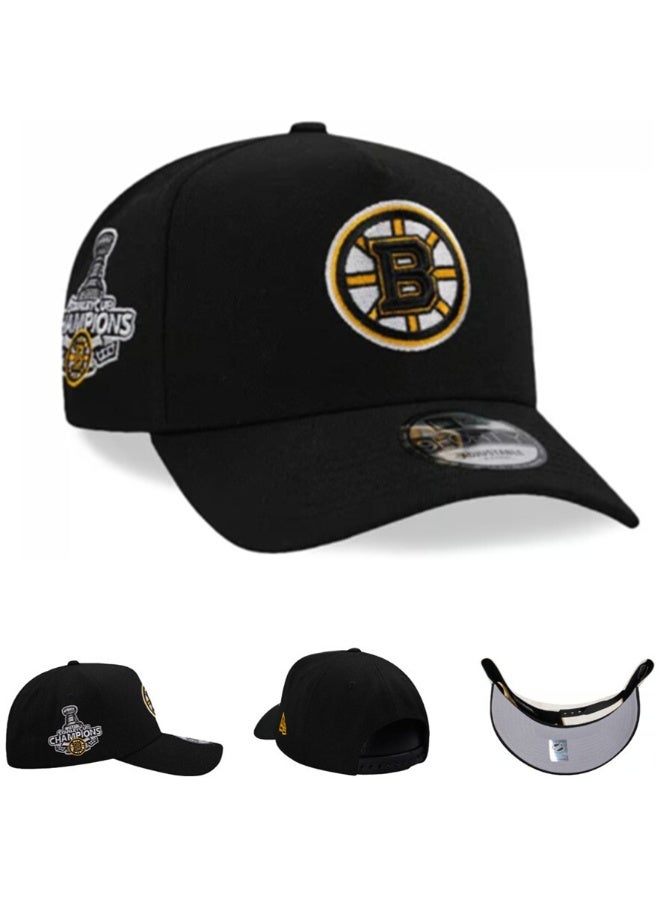 NHL Fashion Casual Boston Bruins Ice hockey Cap, Unisex Soft Top Comfortable Hat